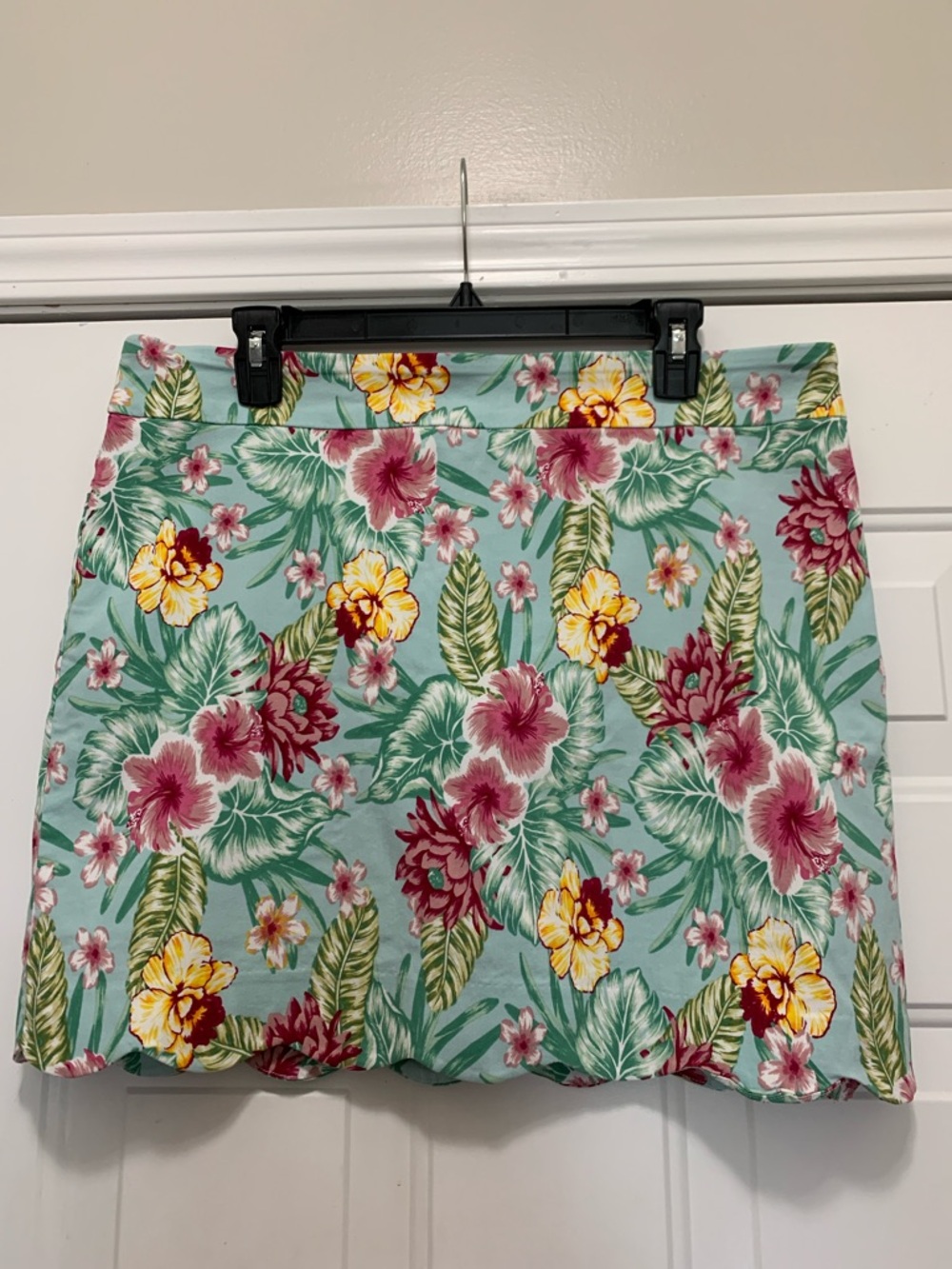 Coral Bay Mint Floral Skort with Pink & Yellow Blooms Size XL Petite